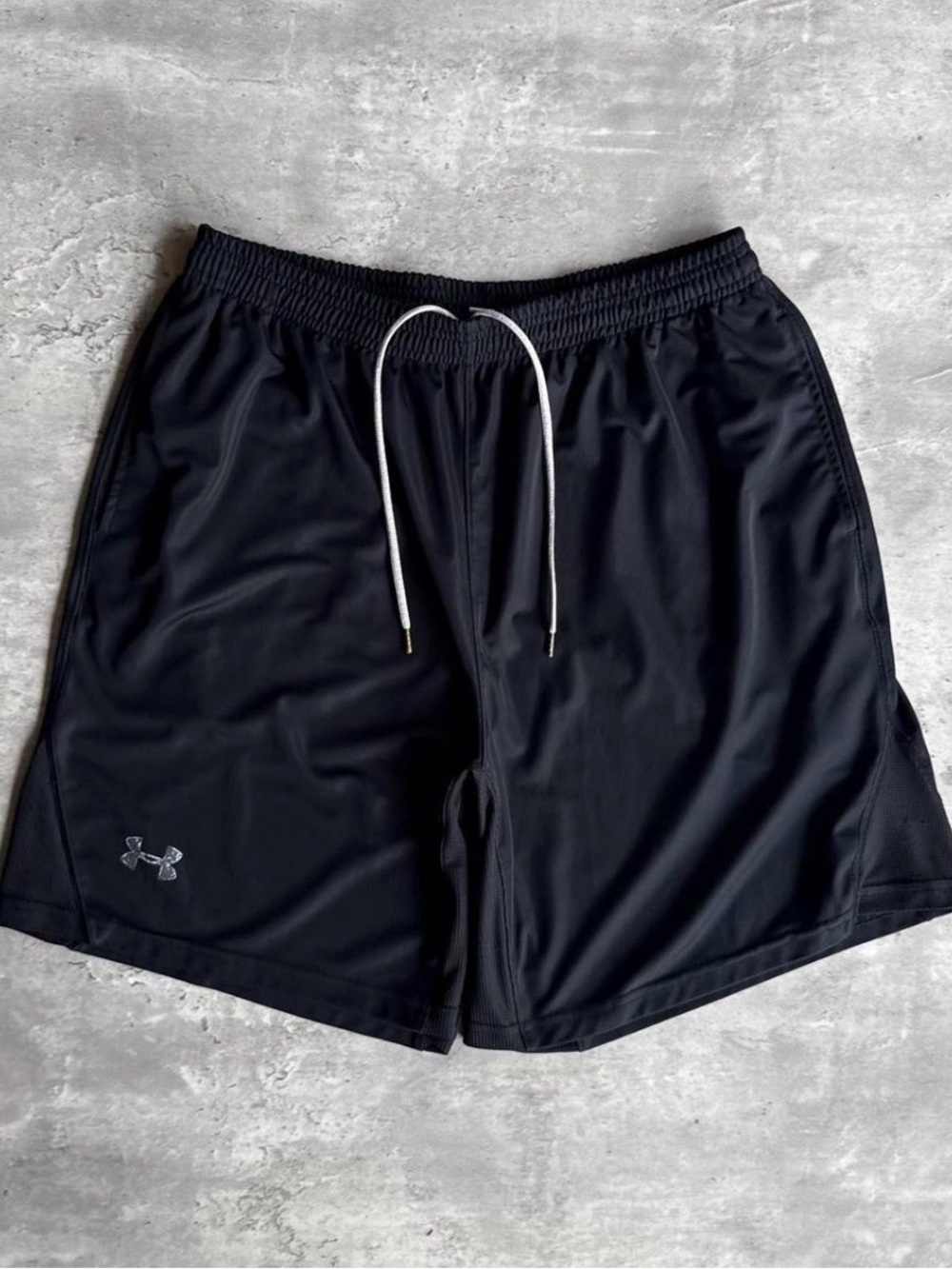 vintage 2000s under armour essential black baggy nylon windbreaker track shorts